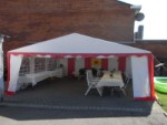 rood witte tent